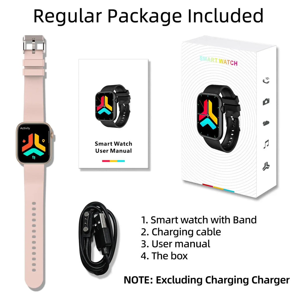 Fitness Tracker Smartwatch with Call Function, Touchscreen Activity Watch for Iphone and Android, Bluetooth Calling Health Wearable, Digital Smart Watch